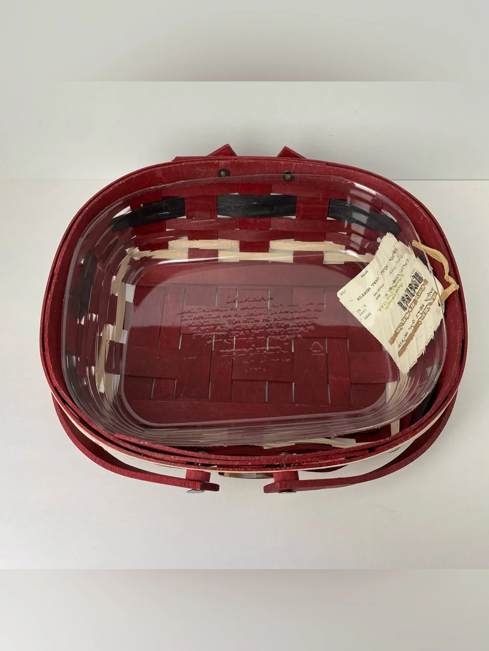 Longaberger 2013 Santa Belly Oval Muffin Basket w/ Protector New NWT